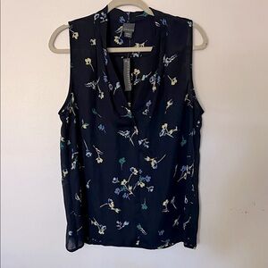 NWT Covington Floral Sleeveless Blouse Size XL